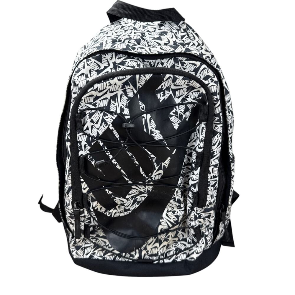 Nike Hayward 2.0 Backpack All Over Print Black White Futura Bungee School Bag